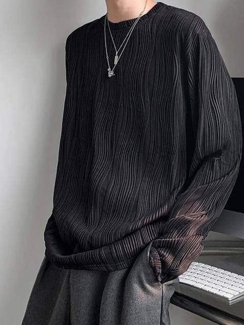 超お買い得1290円★メンズ   ロングスリーブTシャツ  ルーズフィット  軽量ポリエステル  リブ編み 日本サイズXL < 男性ファッション  超お買い得1290円★メンズ   ロングスリーブTシャツ  ルーズフィット  軽量ポリエステル  リブ編み 日本サイズXL < 男性ファッションの