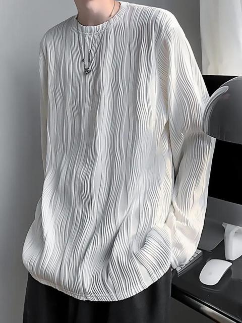 超お買い得1290円★メンズ   ロングスリーブTシャツ  ルーズフィット  軽量ポリエステル  リブ編み 日本サイズXL < 男性ファッション  超お買い得1290円★メンズ   ロングスリーブTシャツ  ルーズフィット  軽量ポリエステル  リブ編み 日本サイズXL < 男性ファッションの