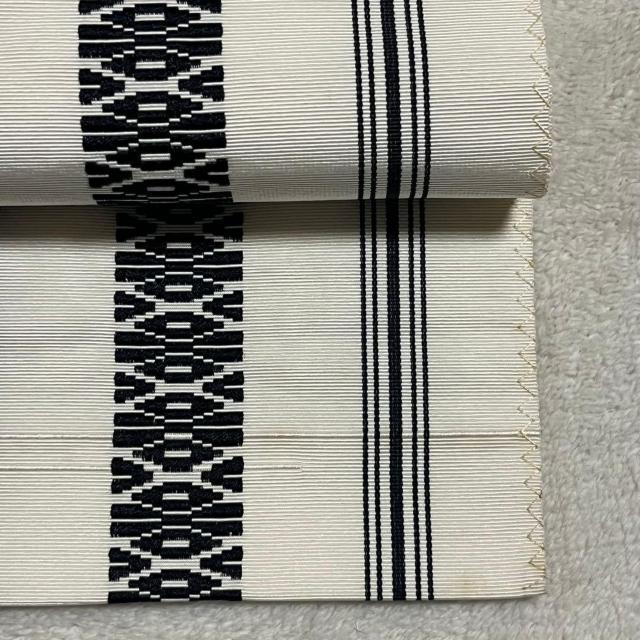 博多織 名古屋帯 献上柄 白地 < 女性ファッション 博多織 名古屋帯 献上柄 白地 < 女性ファッションの