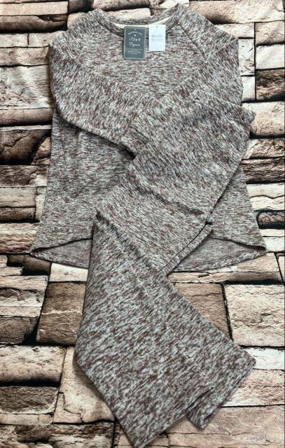 送料無料!うしろ長め&ふわふわ&あったか! レディース裏起毛ニットフリース上下セット(ブラウン系)1組 < 女性ファッション 送料無料!うしろ長め&ふわふわ&あったか! レディース裏起毛ニットフリース上下セット(ブラウン系)1組 < 女性ファッションの