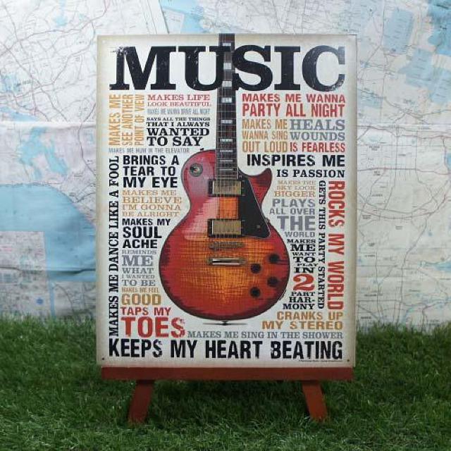 新品【ブリキ看板】Music/ミュージック エレキギター < ホビー  新品【ブリキ看板】Music/ミュージック エレキギター  < ホビーの