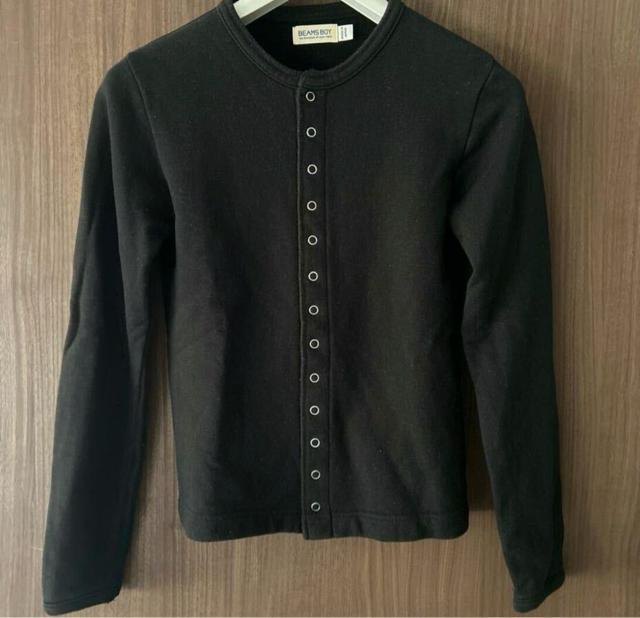 BEAMS BOY リングドットカーディガン ブラック 黒 ビームス ボーイ スウェット カーディガン スナップボタン < ブランド BEAMS BOY リングドットカーディガン ブラック 黒 ビームス ボーイ スウェット カーディガン スナップボタン < ブランドの