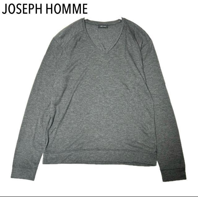 極美品 JOSEPH HOMME ジョゼフオム Vネック 長袖 カットソー 48 < 男性ファッション  極美品 JOSEPH HOMME ジョゼフオム Vネック 長袖 カットソー 48  < 男性ファッションの