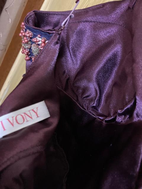 1964.IVONY☆チュール付きロングドレス☆ワインカラー☆サイズM < 女性ファッション  1964.IVONY☆チュール付きロングドレス☆ワインカラー☆サイズM < 女性ファッションの