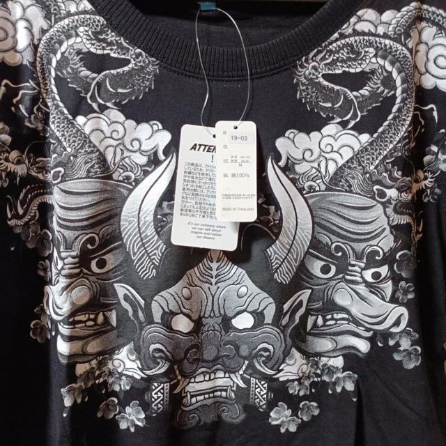 CRAZY BOY★新品★ドラゴン・般若・天狗グラフィック Tシャツ/M < 男性ファッション  CRAZY BOY★新品★ドラゴン・般若・天狗グラフィック Tシャツ/M < 男性ファッションの