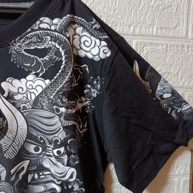 CRAZY BOY★新品★ドラゴン・般若・天狗グラフィック Tシャツ/M < 男性ファッション  CRAZY BOY★新品★ドラゴン・般若・天狗グラフィック Tシャツ/M < 男性ファッションの