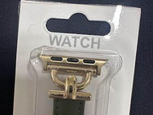 Apple Watch バンド 合皮 38/40/41mm グリーン+ゴールド < 女性アクセサリー/時計 Apple Watch バンド 合皮 38/40/41mm グリーン+ゴールド < 女性アクセサリー/時計の