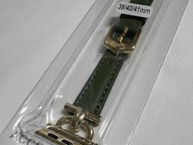Apple Watch バンド 合皮 38/40/41mm グリーン+ゴールド < 女性アクセサリー/時計 Apple Watch バンド 合皮 38/40/41mm グリーン+ゴールド < 女性アクセサリー/時計の