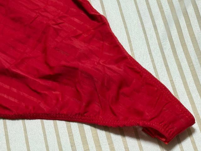 透け感のあるピンストライプ柄★鮮やかレッドが眩しいイベント衣装用ハイレグレオタード★Mサイズ < レジャー/スポーツ 透け感のあるピンストライプ柄★鮮やかレッドが眩しいイベント衣装用ハイレグレオタード★Mサイズ < レジャー/スポーツの