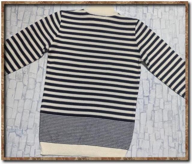 リンホーリン ハイネックボーダーニット 白×濃紺 < 女性ファッション リンホーリン ハイネックボーダーニット 白×濃紺 < 女性ファッションの