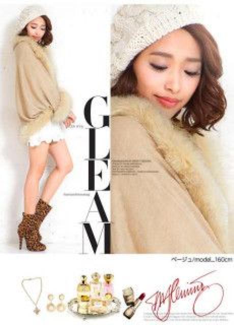 【神戸レタス】可愛い♪パーティーに 高級Richファー ポンチョカーディガン ブラック < ブランド 【神戸レタス】可愛い♪パーティーに 高級Richファー ポンチョカーディガン ブラック < ブランドの