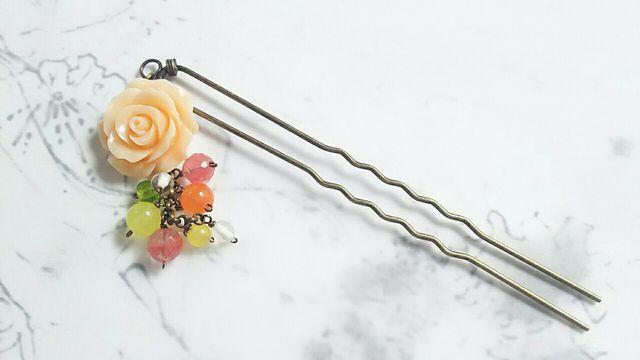 *薔薇のかんざし*花束 18031 < 女性ファッション  *薔薇のかんざし*花束 18031  < 女性ファッションの