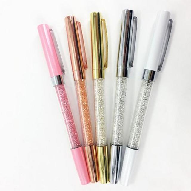 豪華ラインストーン入♪キラキラ キャップ式ボールペン ケース付 ピンク/インク色ブラック < インテリア/ライフ  豪華ラインストーン入♪キラキラ キャップ式ボールペン ケース付 ピンク/インク色ブラック  < インテリア/ライフの