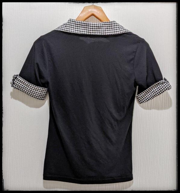 ★Tシャツ★半袖★ポロシャツ★黒★Mサイズ同等★襟付き★部屋着★まとめ買い歓迎★サイズ札・ブランド名札無しです★ < 女性ファッション  ★Tシャツ★半袖★ポロシャツ★黒★Mサイズ同等★襟付き★部屋着★まとめ買い歓迎★サイズ札・ブランド名札無しです★ < 女性ファッションの