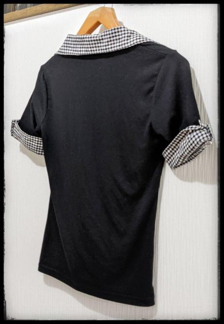 ★Tシャツ★半袖★ポロシャツ★黒★Mサイズ同等★襟付き★部屋着★まとめ買い歓迎★サイズ札・ブランド名札無しです★ < 女性ファッション  ★Tシャツ★半袖★ポロシャツ★黒★Mサイズ同等★襟付き★部屋着★まとめ買い歓迎★サイズ札・ブランド名札無しです★ < 女性ファッションの