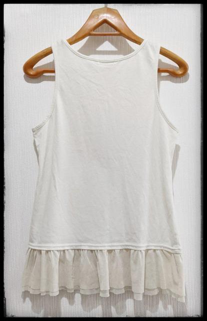 ★シネマクラブ★CINEMACLUB★ハニーズ★Honeys★タンクトップ★白★Tシャツ★Mサイズ★フリル付★部屋着★ < ブランド  ★シネマクラブ★CINEMACLUB★ハニーズ★Honeys★タンクトップ★白★Tシャツ★Mサイズ★フリル付★部屋着★ < ブランドの