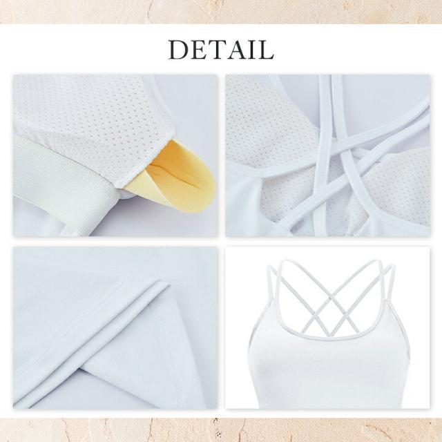 SALEセール【新品】スタイルUP●ヨガウェア カップ付きキャミソール●選べるカラー 黒/白●L < 女性ファッション  SALEセール【新品】スタイルUP●ヨガウェア カップ付きキャミソール●選べるカラー 黒/白●L < 女性ファッションの