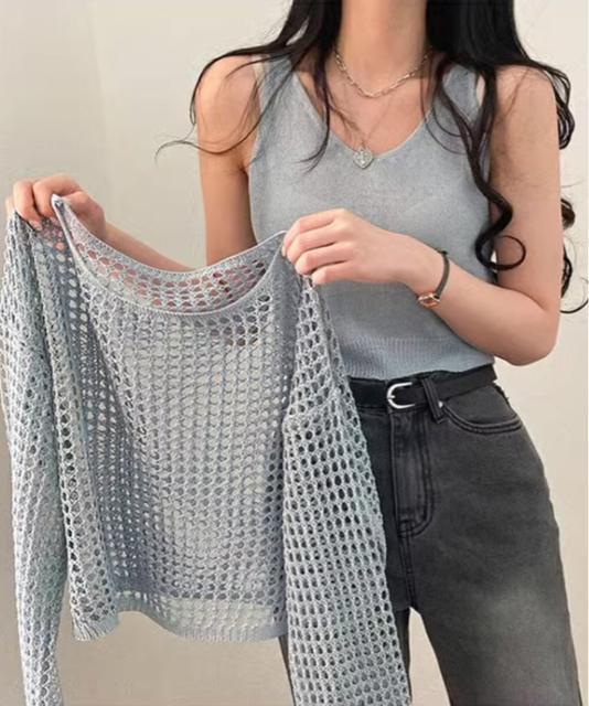 送料無料 新品 メッシュニット タンクトップ 2点セット < 女性ファッション  送料無料 新品 メッシュニット タンクトップ 2点セット < 女性ファッションの