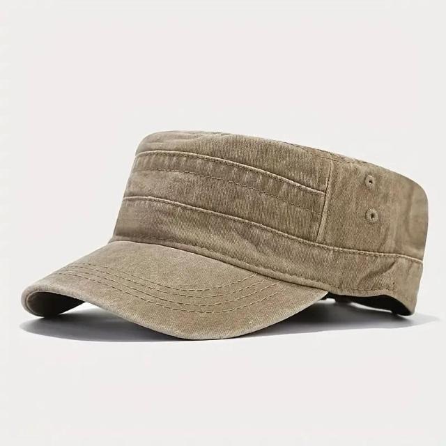 超お買い得690円★ フラットトップキャップ メンズハット 春夏用 ウォッシュドディストレス ビンテージ  女性にも最適 カーキ < 男性ファッション  超お買い得690円★ フラットトップキャップ メンズハット 春夏用 ウォッシュドディストレス ビンテージ  女性にも最適 カーキ  < 男性ファッションの