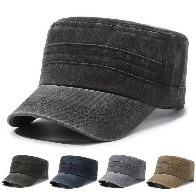 超お買い得690円★ フラットトップキャップ メンズハット 春夏用 ウォッシュドディストレス ビンテージ  女性にも最適 カーキ < 男性ファッション  超お買い得690円★ フラットトップキャップ メンズハット 春夏用 ウォッシュドディストレス ビンテージ  女性にも最適 カーキ < 男性ファッションの