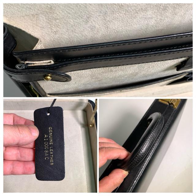 本革 レザー ダイヤルロック アタッシュケース ビジネスバッグ 黒 内張レザー ブラック < 男性ファッション  本革 レザー ダイヤルロック アタッシュケース ビジネスバッグ 黒 内張レザー ブラック < 男性ファッションの