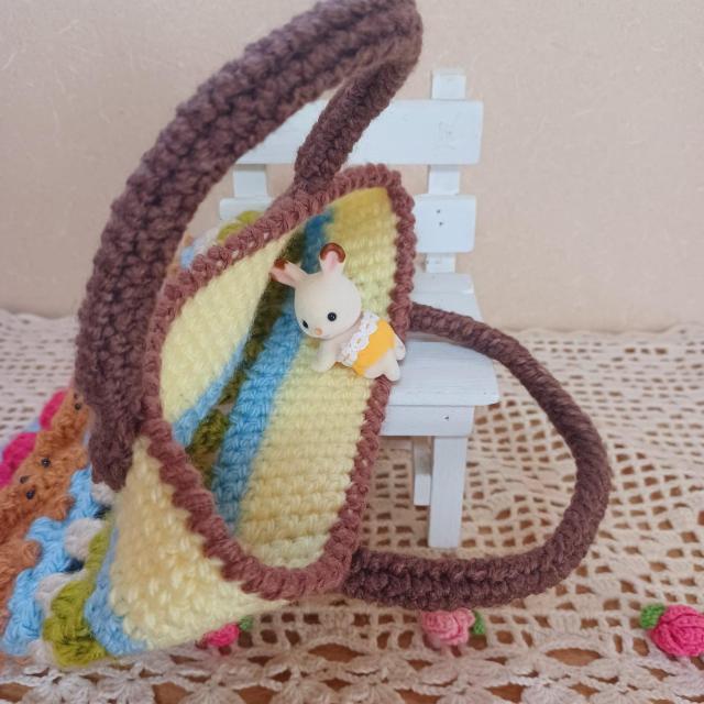 ☆Hand made☆ 森のクマさん*バッグ*林檎*巾着袋付き < ペット/手芸/園芸 ☆Hand made☆ 森のクマさん*バッグ*林檎*巾着袋付き < ペット/手芸/園芸の