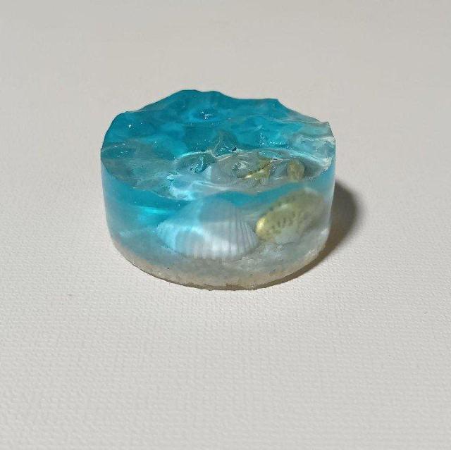 【192】海のかけら 立体波紋 マグネット 海レジン 冷蔵庫 透明感 < インテリア/ライフ 【192】海のかけら 立体波紋 マグネット 海レジン 冷蔵庫 透明感 < インテリア/ライフの