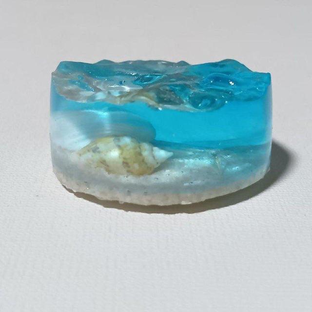 【192】海のかけら 立体波紋 マグネット 海レジン 冷蔵庫 透明感 < インテリア/ライフ 【192】海のかけら 立体波紋 マグネット 海レジン 冷蔵庫 透明感 < インテリア/ライフの