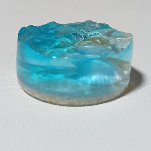 【192】海のかけら 立体波紋 マグネット 海レジン 冷蔵庫 透明感 < インテリア/ライフ 【192】海のかけら 立体波紋 マグネット 海レジン 冷蔵庫 透明感 < インテリア/ライフの