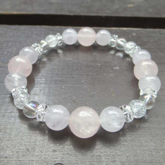 ローズクォーツxラベンダーアメジストxアクアオーラブレスレット 天然石 パワーストーン < 女性アクセサリー/時計 ローズクォーツxラベンダーアメジストxアクアオーラブレスレット 天然石 パワーストーン < 女性アクセサリー/時計の