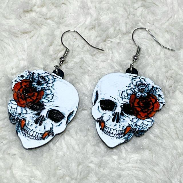 【新品】薔薇スカルデザインフックピアス < 女性アクセサリー/時計 【新品】薔薇スカルデザインフックピアス < 女性アクセサリー/時計の