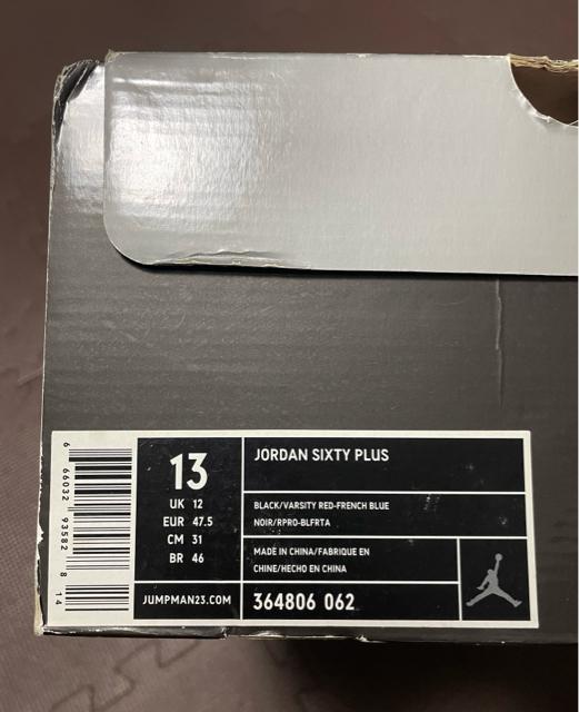 Nike Air Jordan 60 Plus Basketball Sneakers BLACK シックスティープラス 31cm < ブランド  Nike Air Jordan 60 Plus Basketball Sneakers BLACK シックスティープラス 31cm < ブランドの