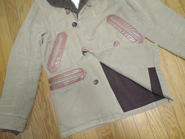 NEIGHBORHOOD ネイバーフッド L-1D デッキ ジャケット M ミリタリー ボア ドンキー コート ダメージ加工 < ブランド  NEIGHBORHOOD ネイバーフッド L-1D デッキ ジャケット M ミリタリー ボア ドンキー コート ダメージ加工 < ブランドの