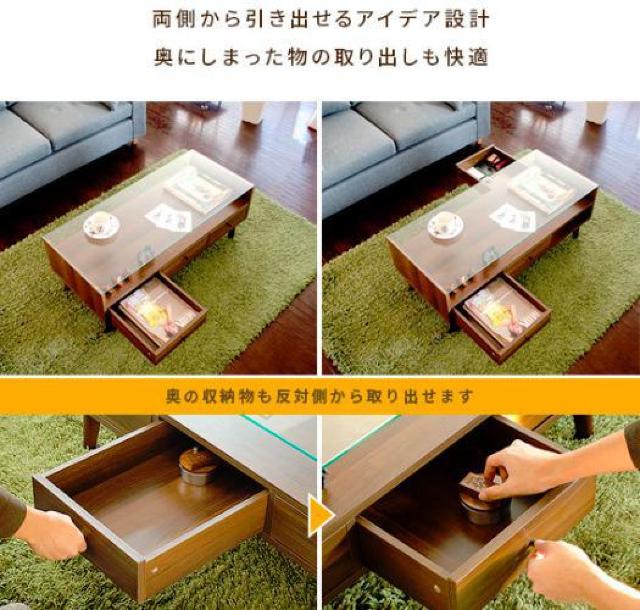 ガラステーブル ホワイト センターテーブル ローテーブル 北欧 収納 モダン 木製 < インテリア/ライフ  ガラステーブル ホワイト センターテーブル ローテーブル 北欧 収納 モダン 木製 < インテリア/ライフの