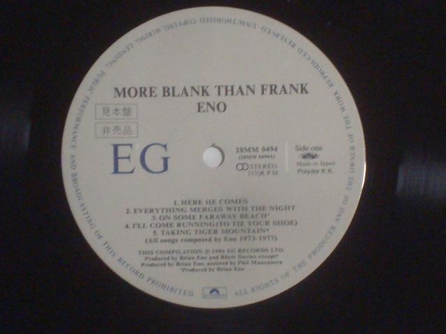 y{ՑѕtLPzMORE BLANK THAN FRANK / BRIAN ENO  CD/DVD/rfI 