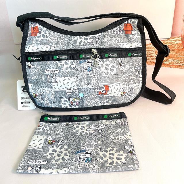 ★新品★LeSportsac レスポートサック スヌーピ SNOOPY ピーナッツバンダナパッチ ショルダーバッグ ポーチ セット < 女性ファッション  ★新品★LeSportsac レスポートサック スヌーピ SNOOPY ピーナッツバンダナパッチ ショルダーバッグ ポーチ セット  < 女性ファッションの