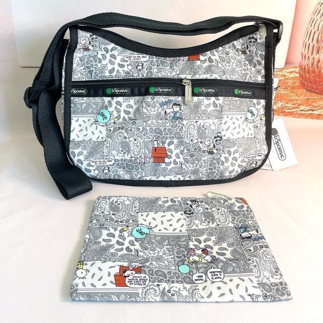★新品★LeSportsac レスポートサック スヌーピ SNOOPY ピーナッツバンダナパッチ ショルダーバッグ ポーチ セット < 女性ファッション  ★新品★LeSportsac レスポートサック スヌーピ SNOOPY ピーナッツバンダナパッチ ショルダーバッグ ポーチ セット < 女性ファッションの
