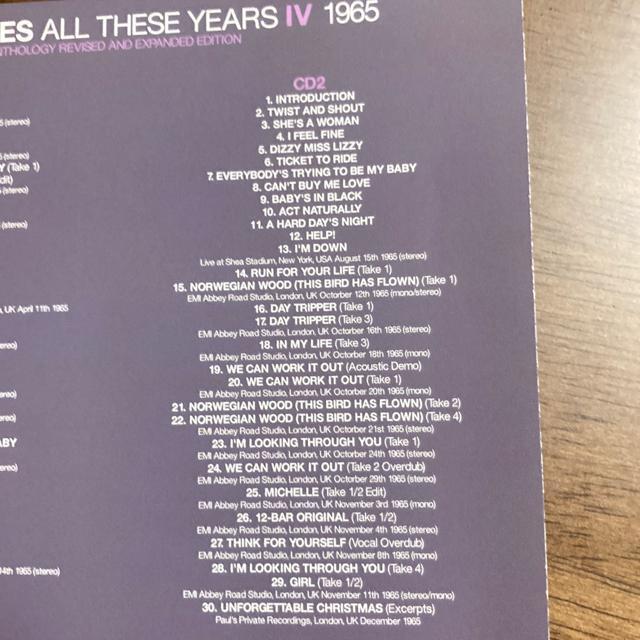 THE BEATLES / ALL THESE YEARS 1965 ANTHOLOGY r[gY  ^gObY 