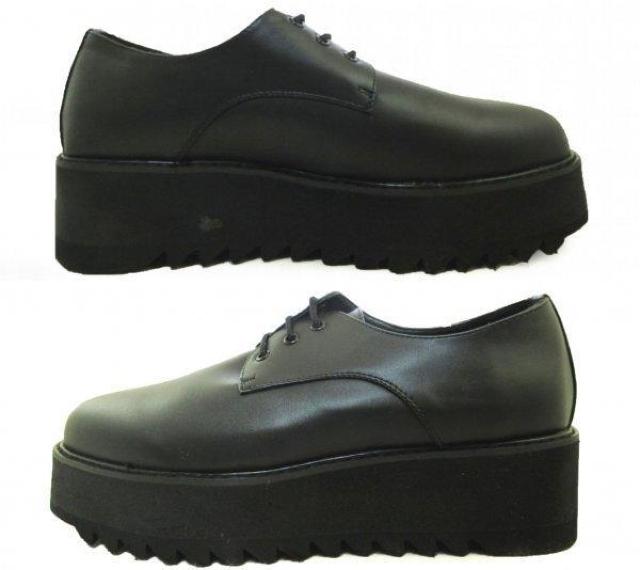 1円~C553新品Love Hunterシャークソール厚底プレーントゥ/オックスフォードシューズ26a黒♂ < 男性ファッション 1円~C553新品Love Hunterシャークソール厚底プレーントゥ/オックスフォードシューズ26a黒♂ < 男性ファッションの