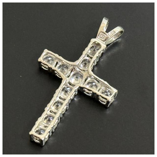 ビバリーダイヤモンド 14K WG ホワイトゴールド クロス ペンダントトップ チャーム < 女性アクセサリー/時計 ビバリーダイヤモンド 14K WG ホワイトゴールド クロス ペンダントトップ チャーム < 女性アクセサリー/時計の