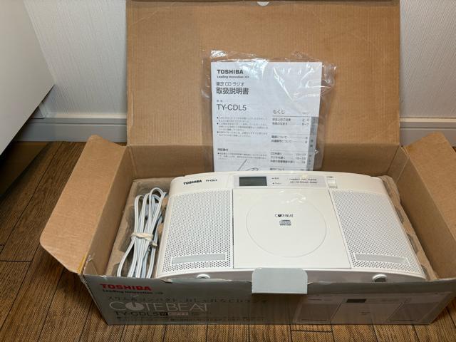 TOSHIBA 東芝 CDラジオ TY-CDL5 W ホワイト 中古品 < 家電/AV TOSHIBA 東芝 CDラジオ TY-CDL5 W ホワイト 中古品 < 家電/AVの