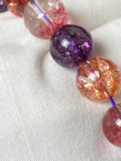 極上!スーパーセブン ブレスレット 14mm 17-18cm 天然石 パワーストーン 希少 高品質 エレスチャル 1円〜 匿名配送 < 女性アクセサリー/時計 極上!スーパーセブン ブレスレット 14mm 17-18cm 天然石 パワーストーン 希少 高品質 エレスチャル 1円〜 匿名配送 < 女性アクセサリー/時計の