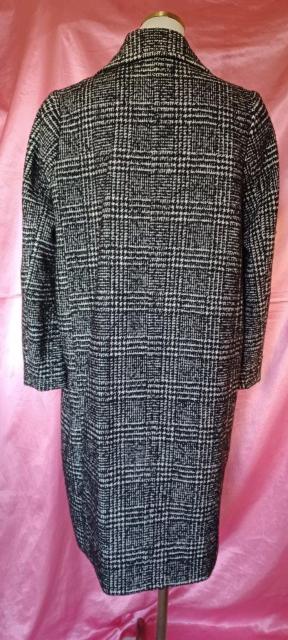 ★【GU】ジーユーお洒落☆黒白ブラック&ホワイト♪グレンチェック柄ダブルブレストコート♪テーラードカラーロングチェスターコート < 女性ファッション ★【GU】ジーユーお洒落☆黒白ブラック&ホワイト♪グレンチェック柄ダブルブレストコート♪テーラードカラーロングチェスターコート < 女性ファッションの