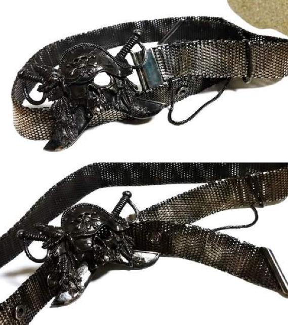 正規美 激レア 限定 ハイド着 ウーゴカッチャトーリ スカルバックル ベルト 全面SV925 金属チェーン蛇柄 ジュエリーアート < 男性ファッション  正規美 激レア 限定 ハイド着 ウーゴカッチャトーリ スカルバックル ベルト 全面SV925 金属チェーン蛇柄 ジュエリーアート < 男性ファッションの