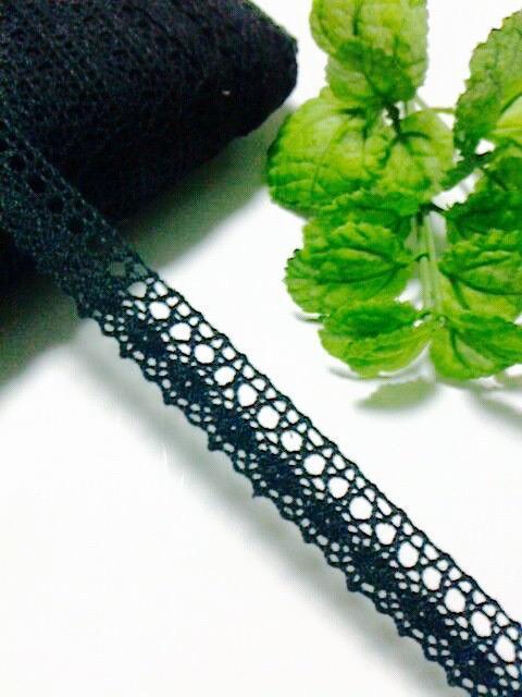 〈ブラックトーションレース〉綿100%(長さ20m+α)ポーチ・小物 < ペット/手芸/園芸  〈ブラックトーションレース〉綿100%(長さ20m+α)ポーチ・小物 < ペット/手芸/園芸の