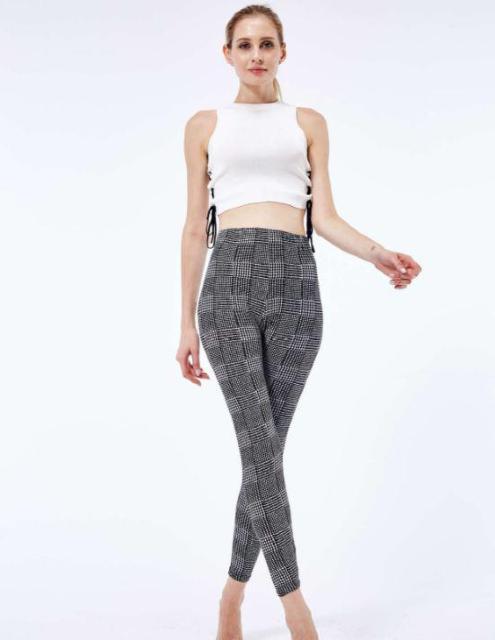 送料無料 レディース グレンチェック レギンスパンツ トラッド レギパン レギンス < 女性ファッション  送料無料 レディース グレンチェック レギンスパンツ トラッド レギパン レギンス < 女性ファッションの
