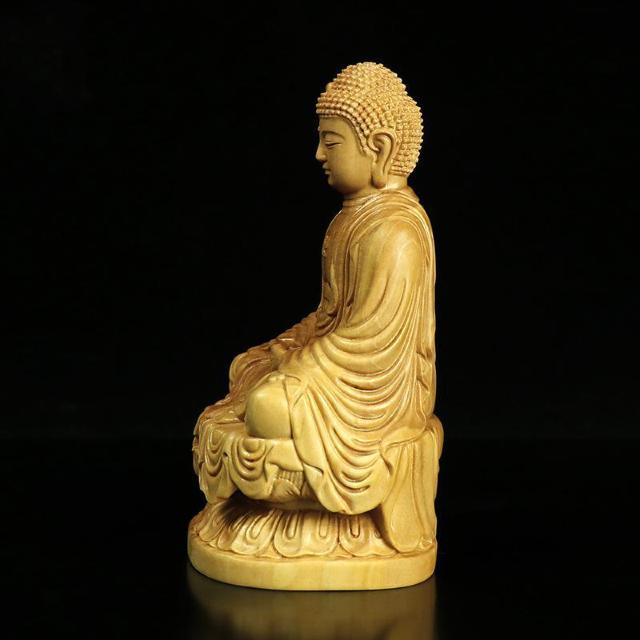 送料無料 柘植木彫仏像 釈迦様お座り仏像 < インテリア/ライフ  送料無料 柘植木彫仏像 釈迦様お座り仏像 < インテリア/ライフの