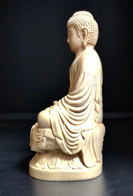 送料無料 柘植木彫仏像 釈迦様お座り仏像 < インテリア/ライフ  送料無料 柘植木彫仏像 釈迦様お座り仏像 < インテリア/ライフの