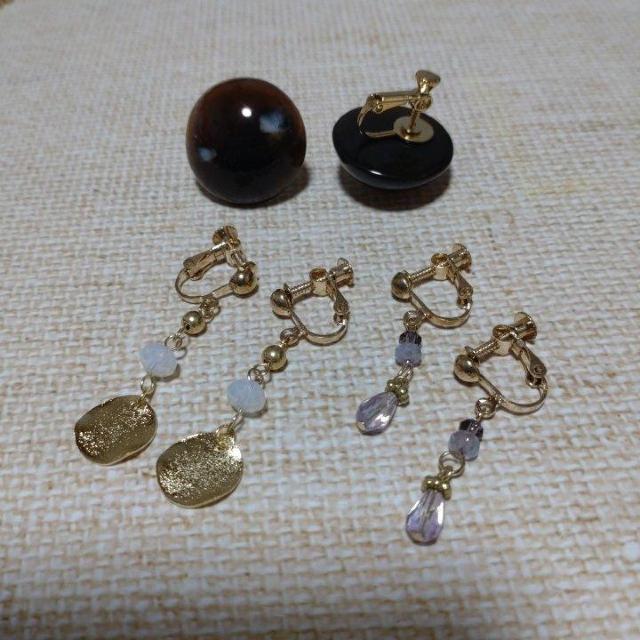 Fモチーフ色々イヤリング3点セット < 女性アクセサリー/時計 Fモチーフ色々イヤリング3点セット < 女性アクセサリー/時計の