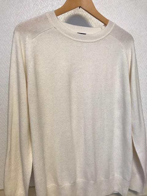 カシミヤウール混 ニット 白 < 女性ファッション  カシミヤウール混 ニット 白 < 女性ファッションの